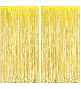 NIEEKRUN Glitzer-Vorhang Gold - 6 Stück Party-Deko Für Geburtstag, Hochzeit & Mehr