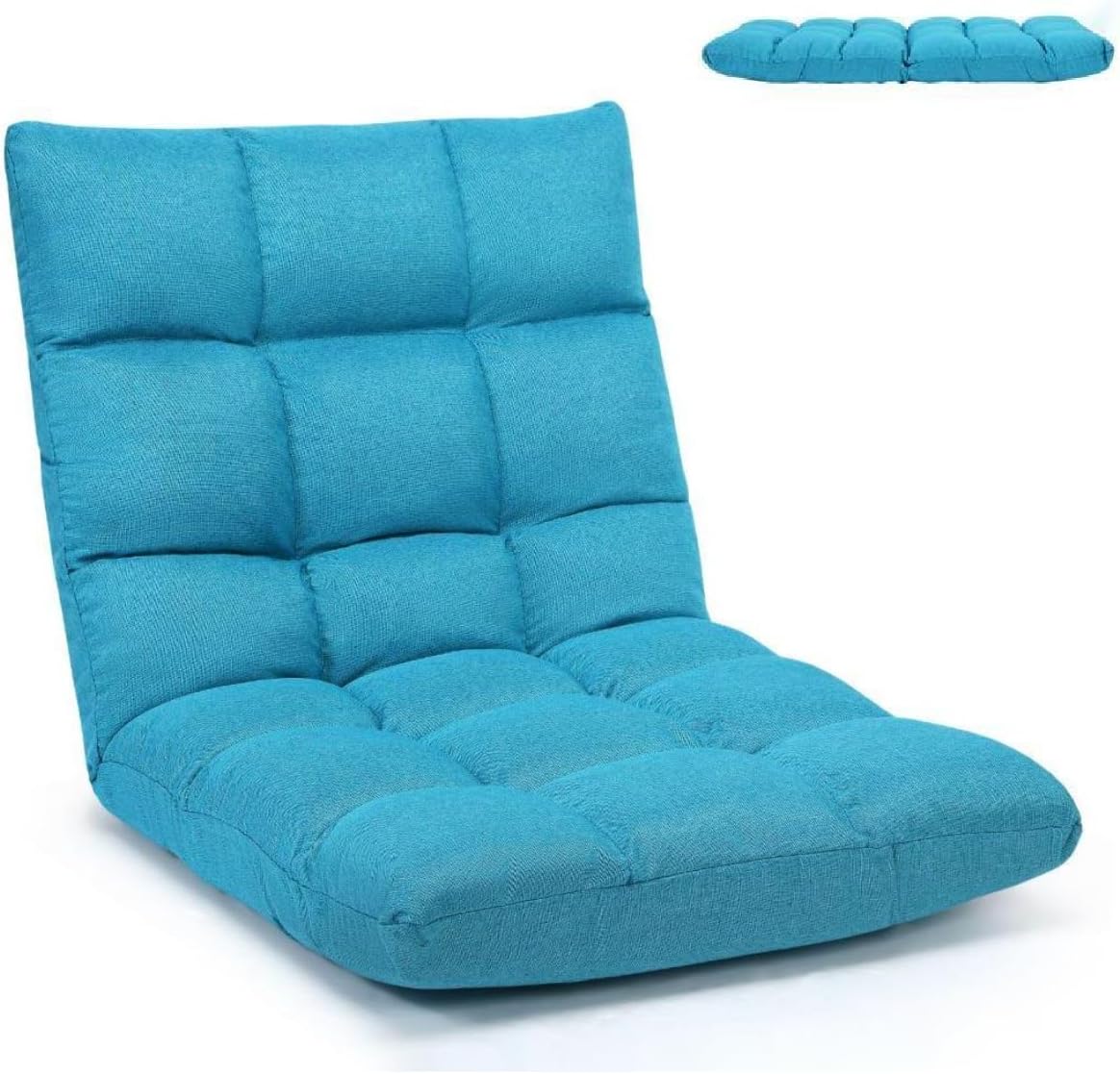 Multigot Folding Floor Chair, 14 Positions Adjustable Lazy Recliner