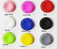 Vista 9 de Ambertown Tapa analógica de silicona para el pulgar para PS4, PS3, Xbox 360, Xbox One (4 unidades, azul)