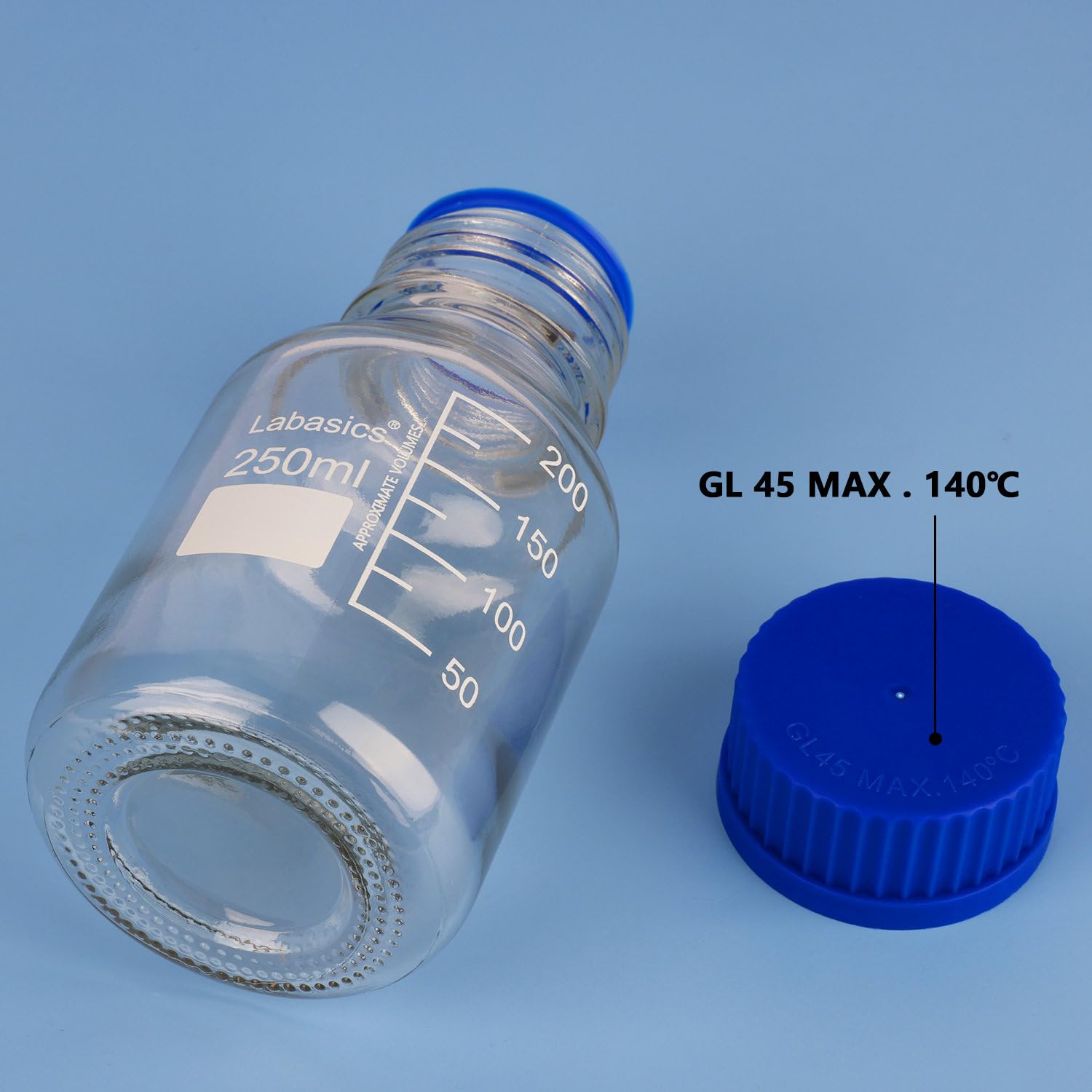 Flacon En Verre Borosilicaté 3.3 1 L Gl 45 Bouchon à Vis Anneau Ver X 10