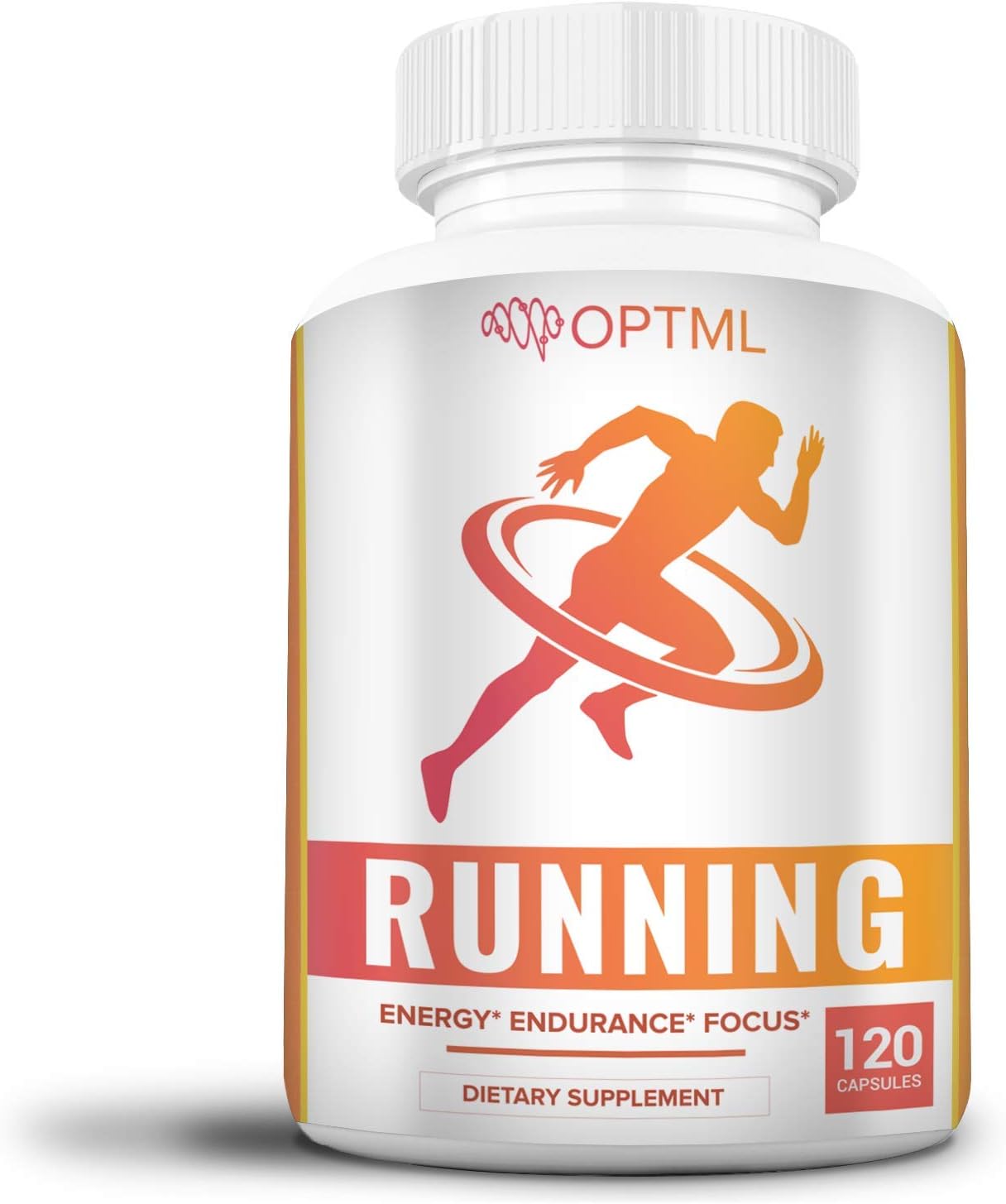 OPTML Running Performance Supplement, Boosts Energy, Increased Endurance, Enhanced Focus, Reduced Stress, Run Longer and Faster (120 Capsules)