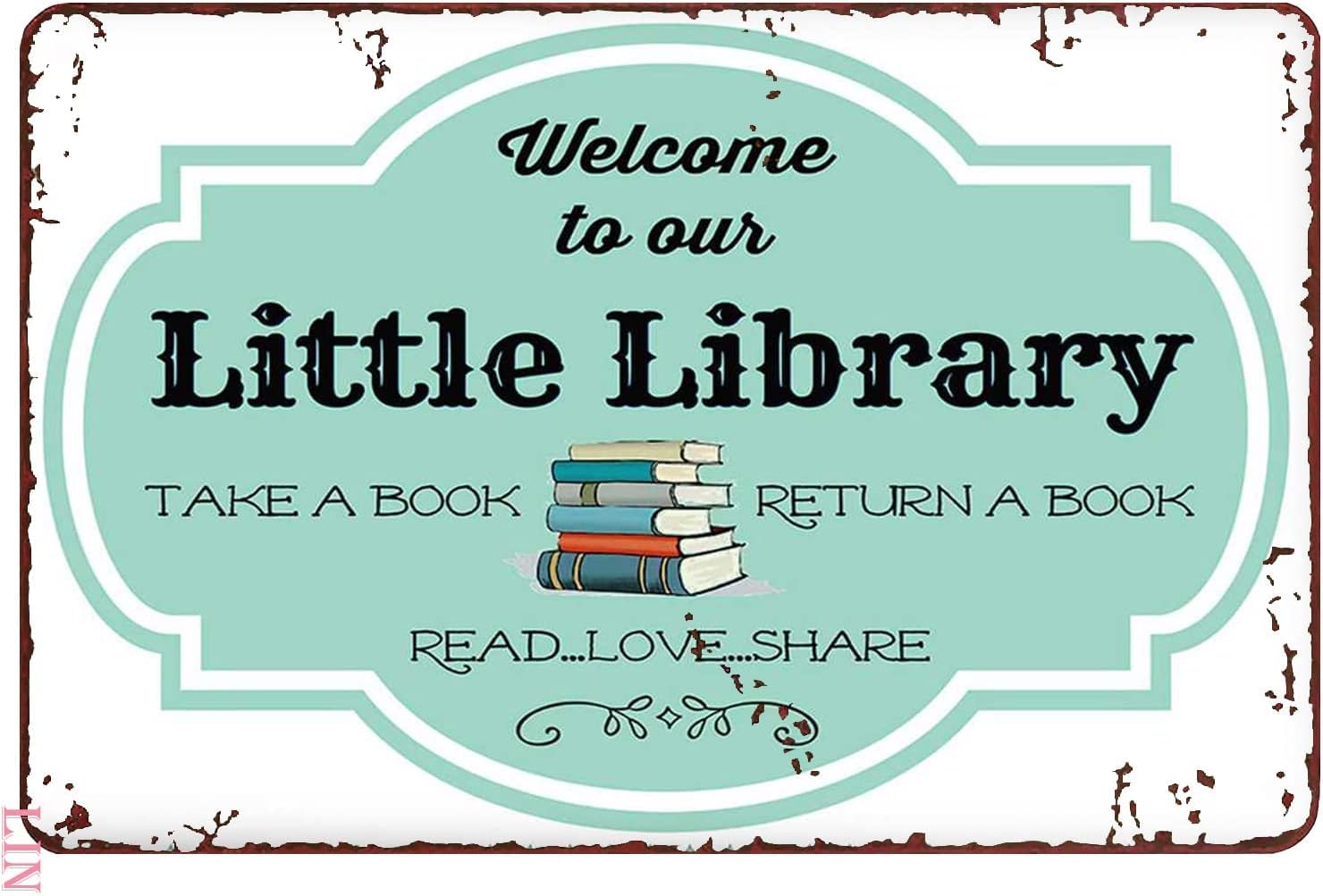 Kwqdozf F19 12X16inch Welcome Signs For Front Door Outside Book Lover Welcome To Our Li