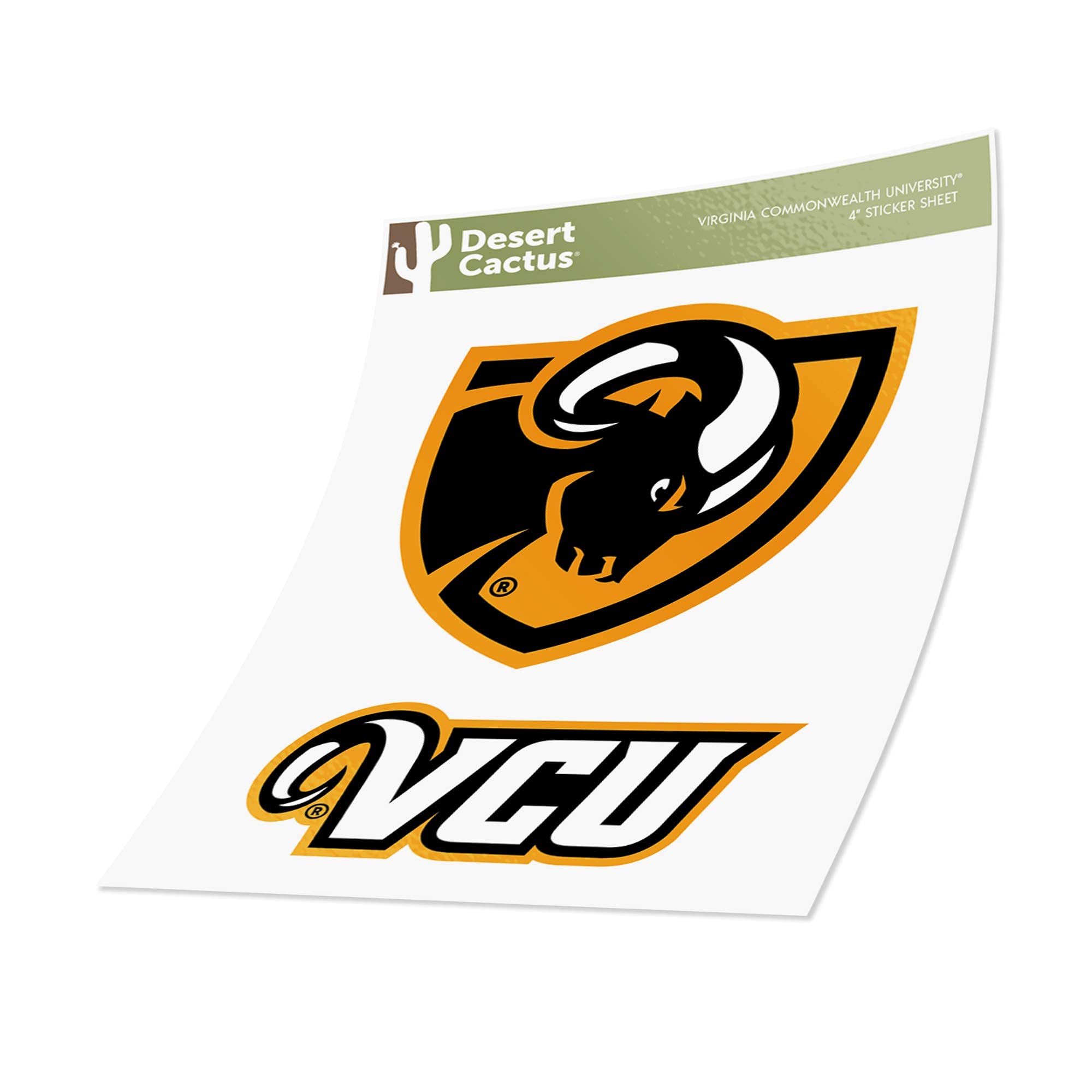 Desert Cactus Virginia Commonwealth University VCU Rams Sticker Vinyl Decal Laptop Water Bottle Car Scrapbook Type 2 Sheet