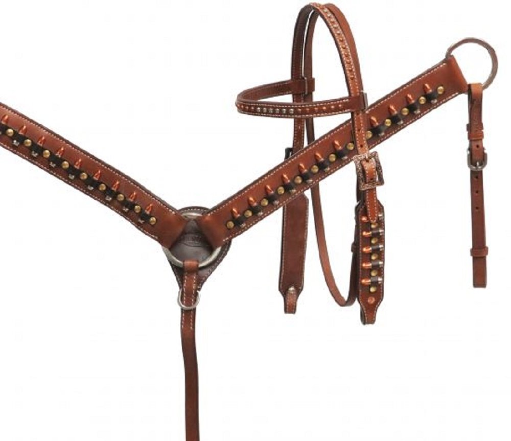 Cashel Beaded Browban Headstall Gray Cheetah