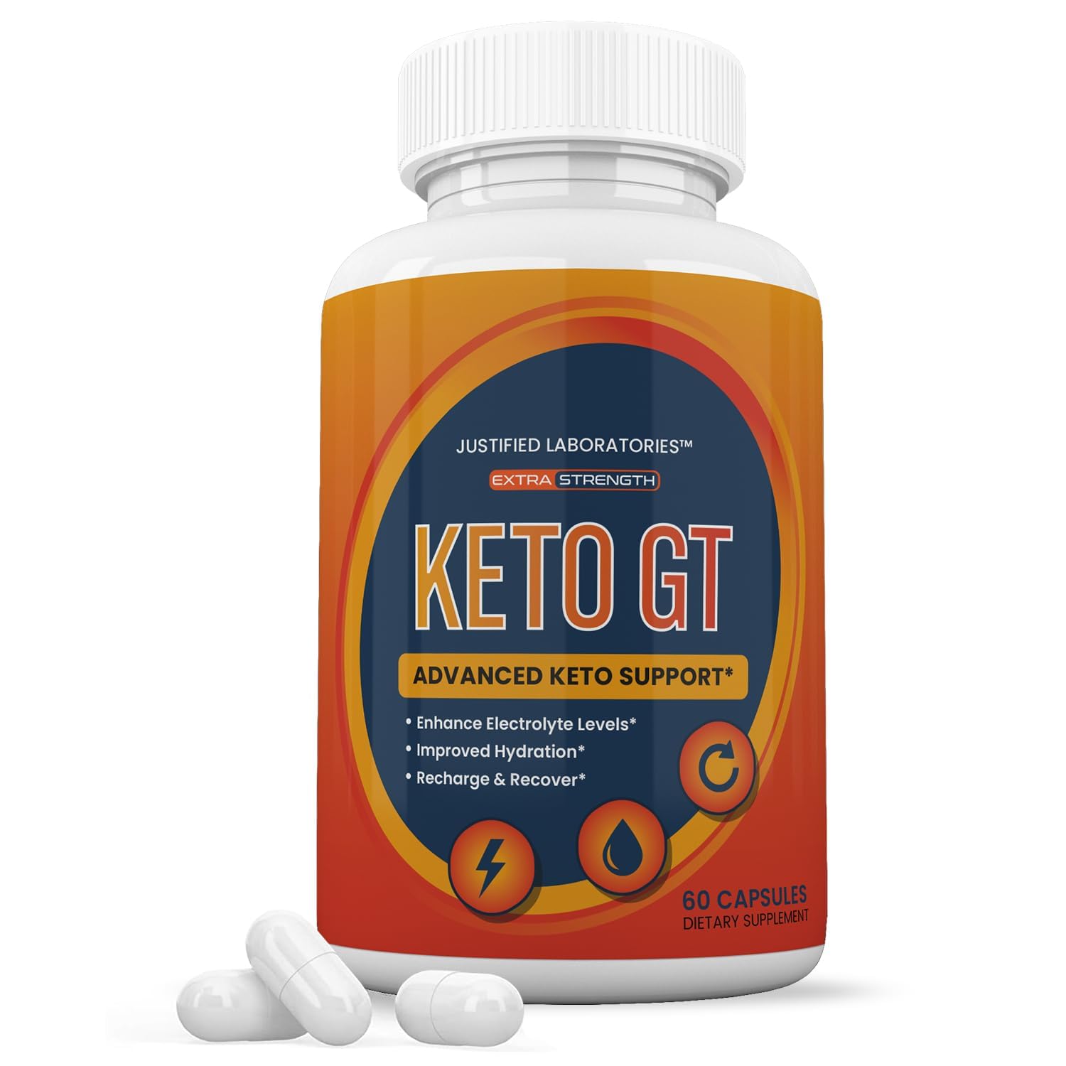 Justified Laboratories Keto GT Keto Pills 1275MG New & Improved Formula Contains Apple Cider Vinegar Extra Virgin Olive Oil Powder Green Tea Leaf 60 Capsules