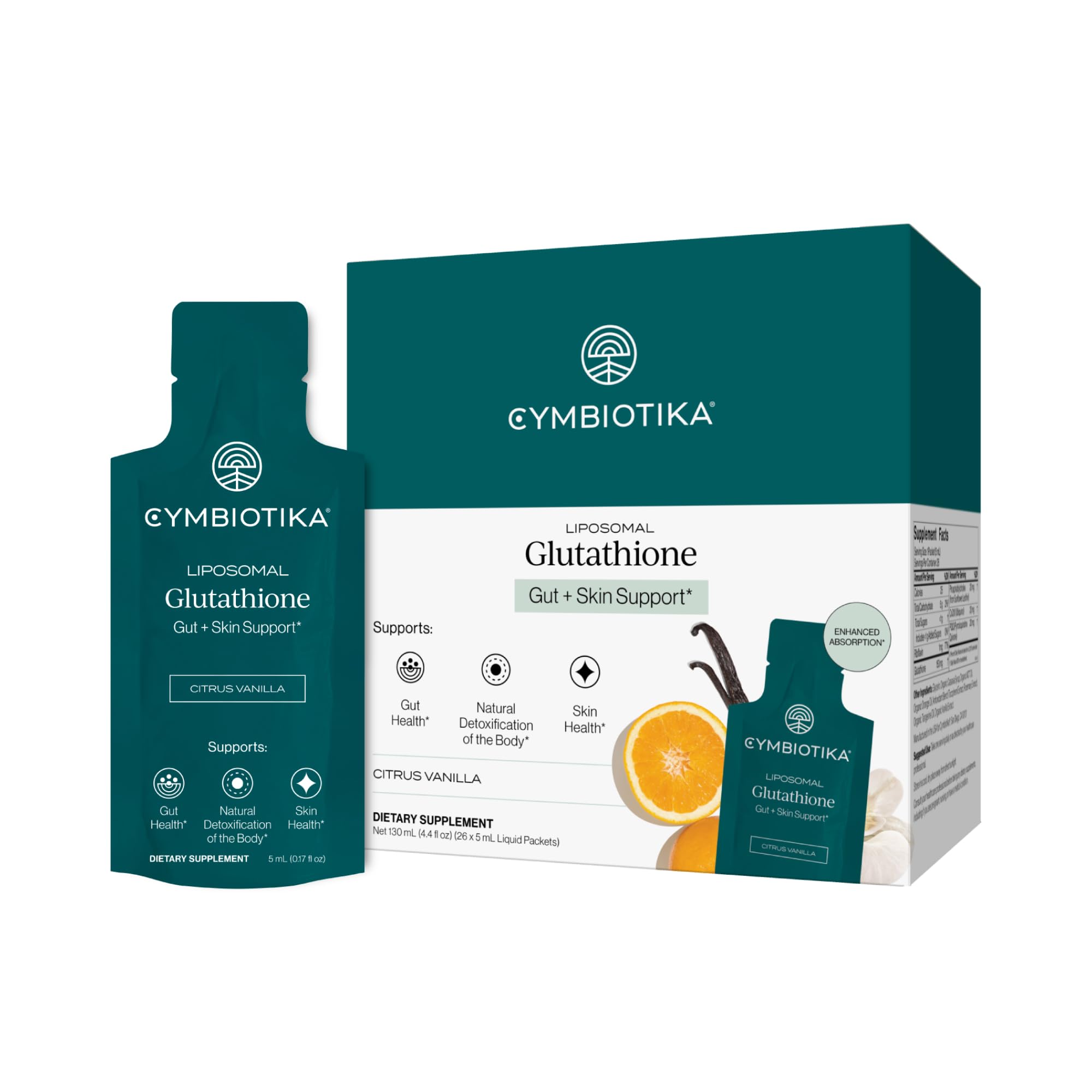CYMBIOTIKA Liposomal Glutathione – PQQ, CoQ10, Detox & Skin Support