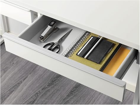 IKEA Besta Burs Desk, High Gloss White