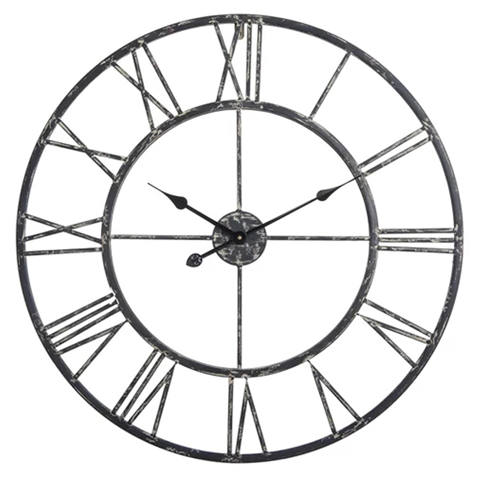 Horloge de jardin en métal à piles pour stopper les pannes de secteur