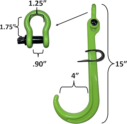 Miniatura 2 de Keyfit Tools El gancho rápido del extractor de la plataforma del aparejo y el grillete forjaron resistente 2 toneladas 4000 libras WLL Mover Grabber