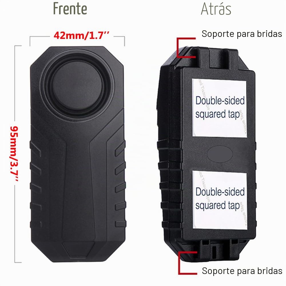 Mengshen 3 Pack Alarma Bicicleta Antirrobo Sensor de Seguridad 113dB Fuerte