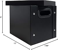 Vista 6 de CheckOutStore 1 caja de almacenamiento negra de disco de vinilo de 7 pulgadas, 45 rpm