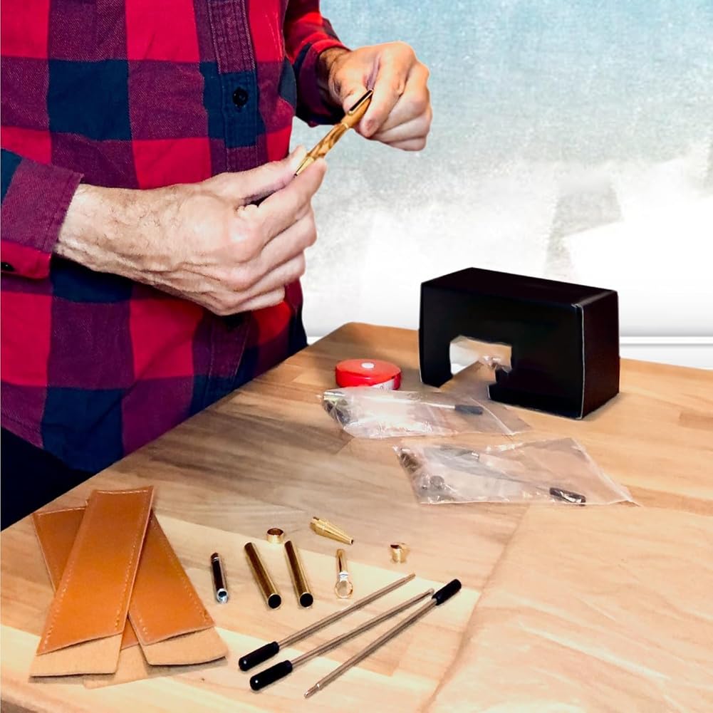 Kits Bolígrafos para Torneado Madera, Paquete 10, con, Kit para Hacer Bolígrafos Delgados, Suministros para Torneado Bolígrafos, Kit Bolígrafo Giratorio para Bricolaje