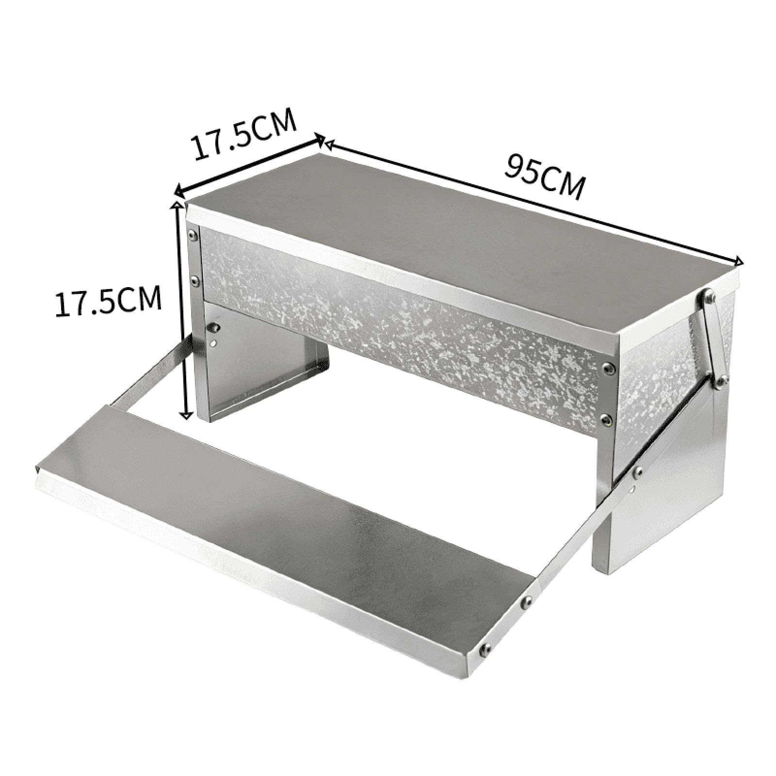 Comedero A Pedal Para Gallinas, Comedero Automático Metálico Para Aves, Sin Desperdicio Y A Prueba De Roedores, Tapa Resistente A La Intemperie, Para Gallinas Enanas Y Faisanes(95x17.5x17.5cm)