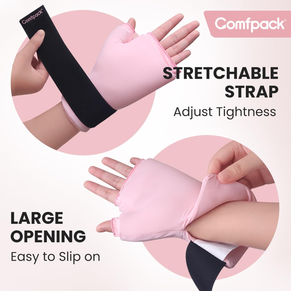 Comfpack Guante de hielo de mano para artritis, bolsa de hielo para pulgar para túnel carpiano, gel reutilizable, terapia de frío y calor, alivio del dolor para tenosinovitis, hinchazón, cirugía,