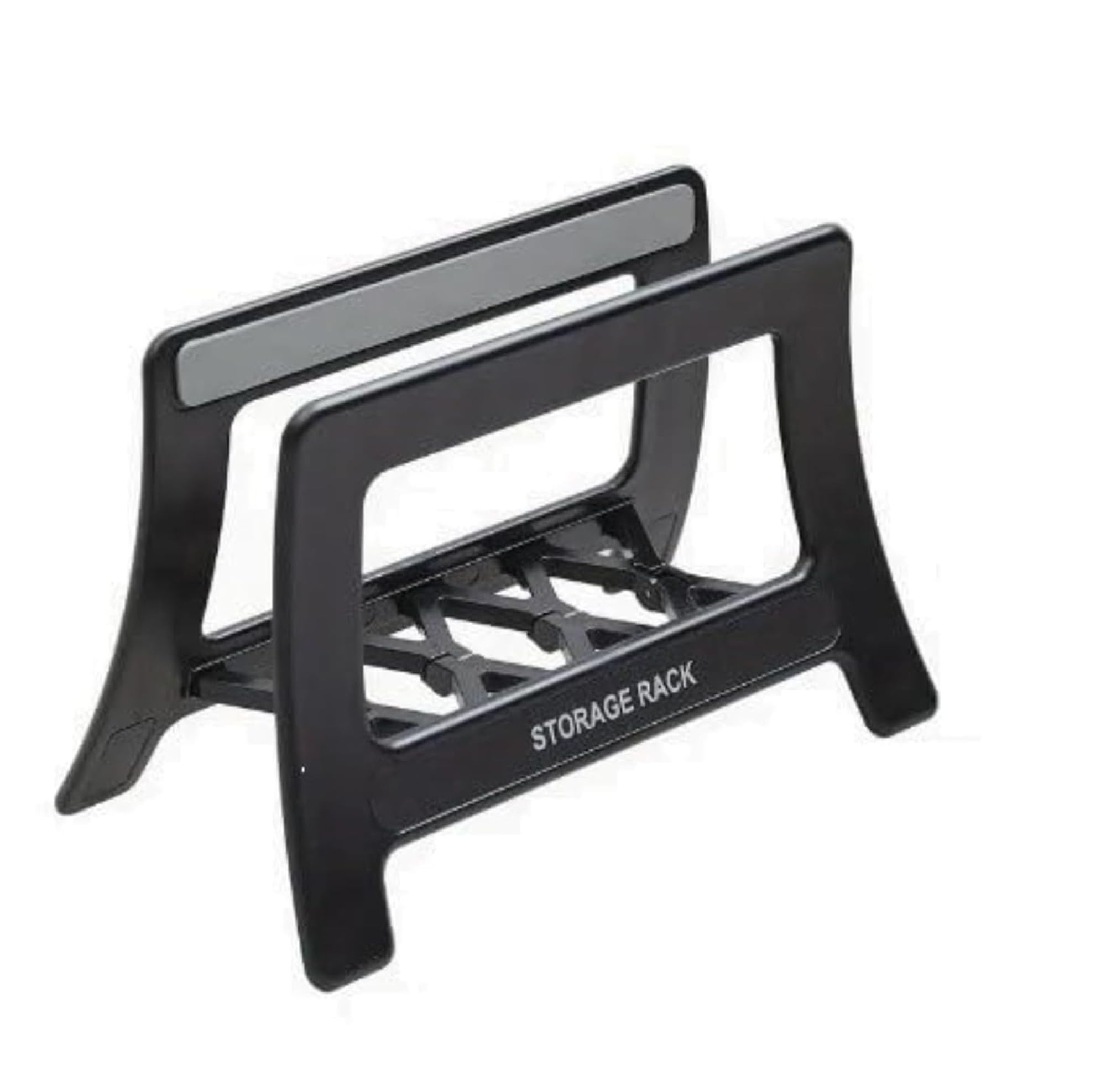 Kriva Multifunctional Storage Rack | Stable and Automatic Locking with Automatic Storage Saves Space | Vertical Stand Holder for Laptop Tablets Books Kitchenware Cutting Board Holder (Black) (B0CKXRDNX3) Amazon Price History, Amazon Price Tracker