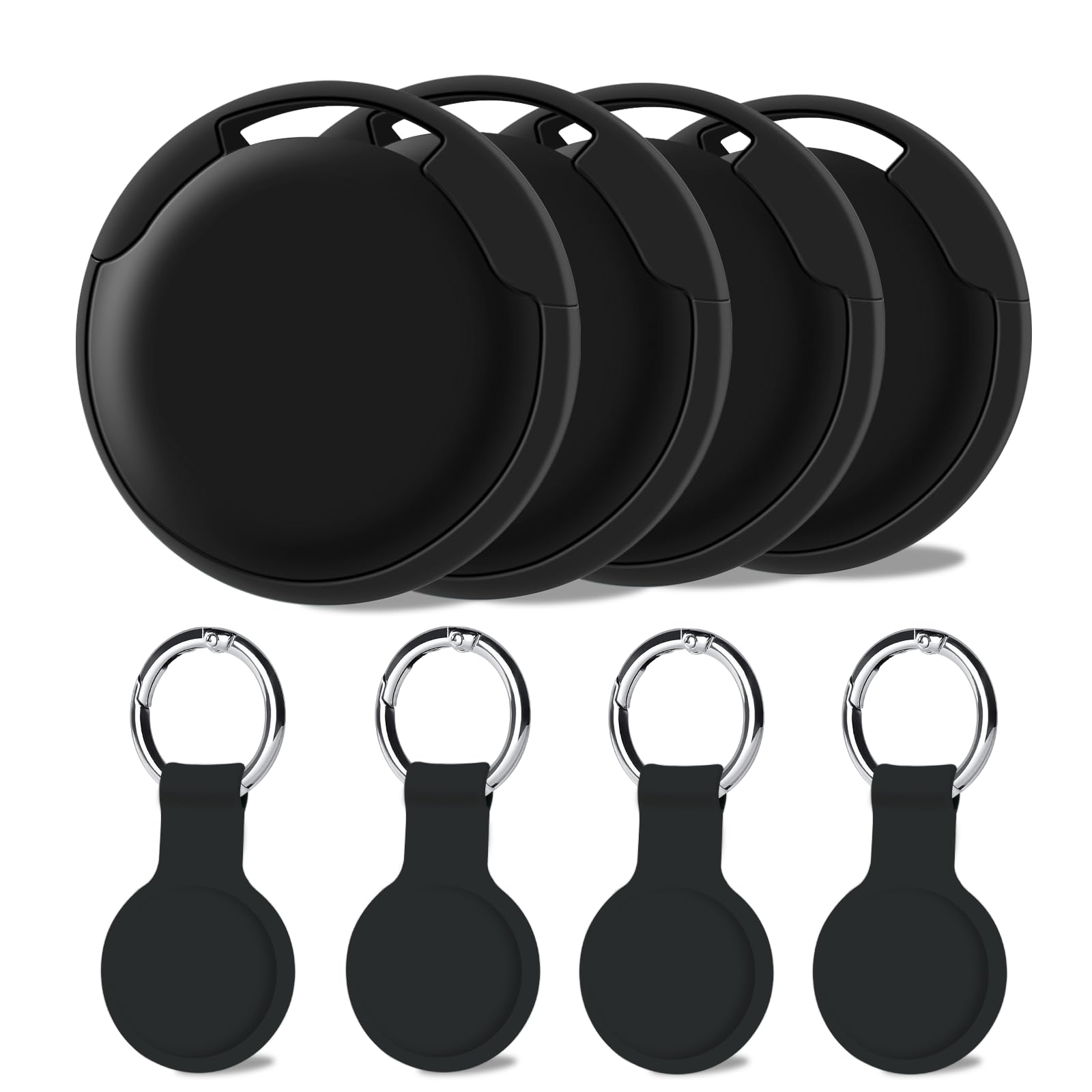 Air Tracker Tags-4Pack, Smart Bluetooth Tracker Tag, Works with Apple Find My APP (iOS Only), Keys Finder and Item Locator for Luggage, Backpack, Suitcase, Pets and more, Waterproof Tracking Tag