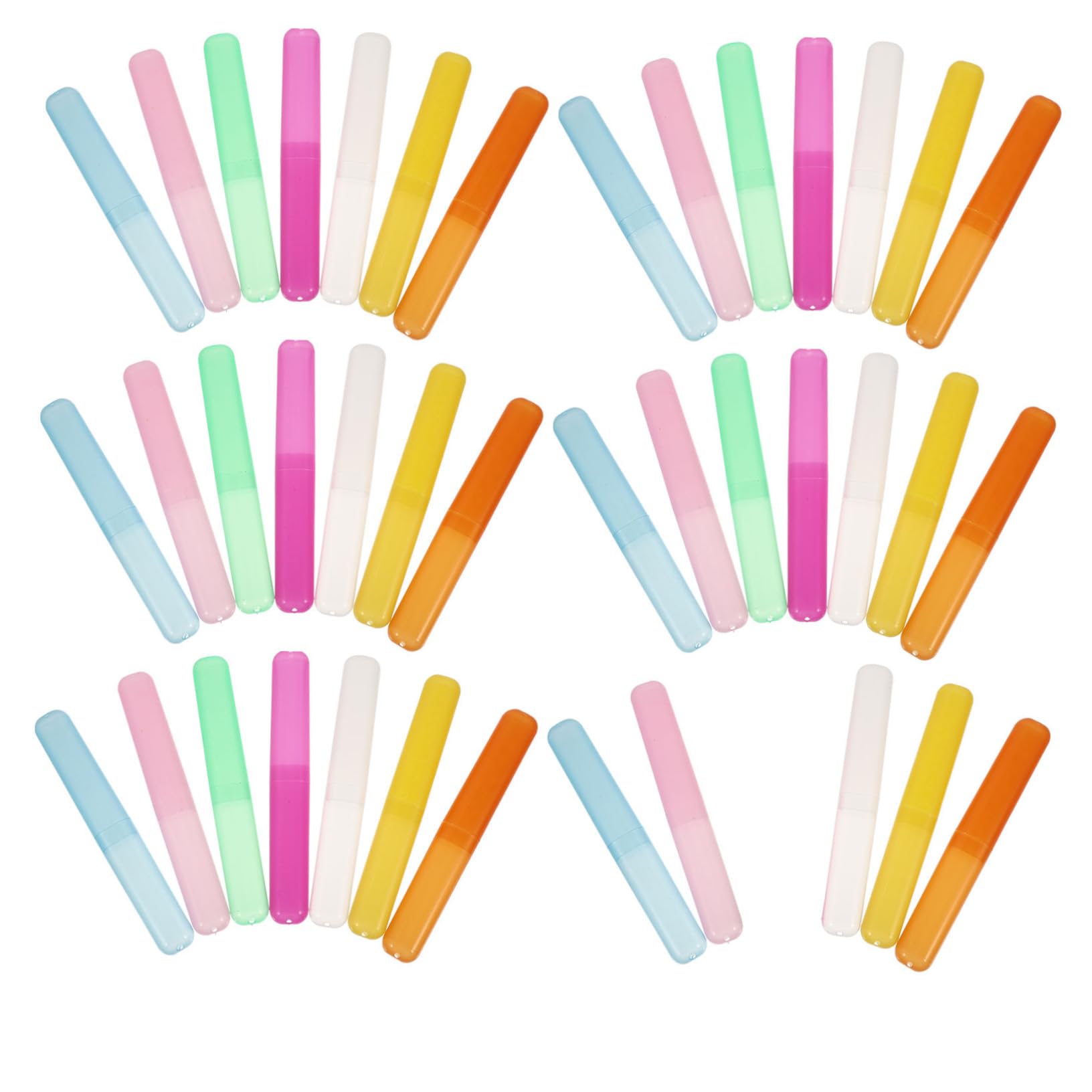 FRCOLOR Confezione di Astucci da Viaggio per Spazzolino 40 Pezzi Abs | Trasferte e Viaggio, Leggero e Facile da Aprire e Chiudere, Chiusura Sicura degli Oggetti Colore Casuale