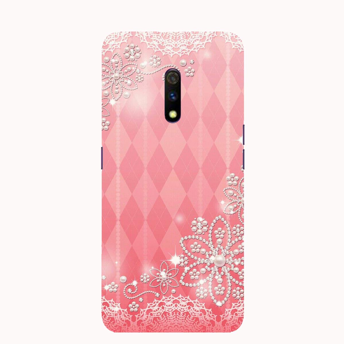Arvi EnterpriseDimond Flower Patterns Light Weight Back Cover for Realme X/Oppo K3