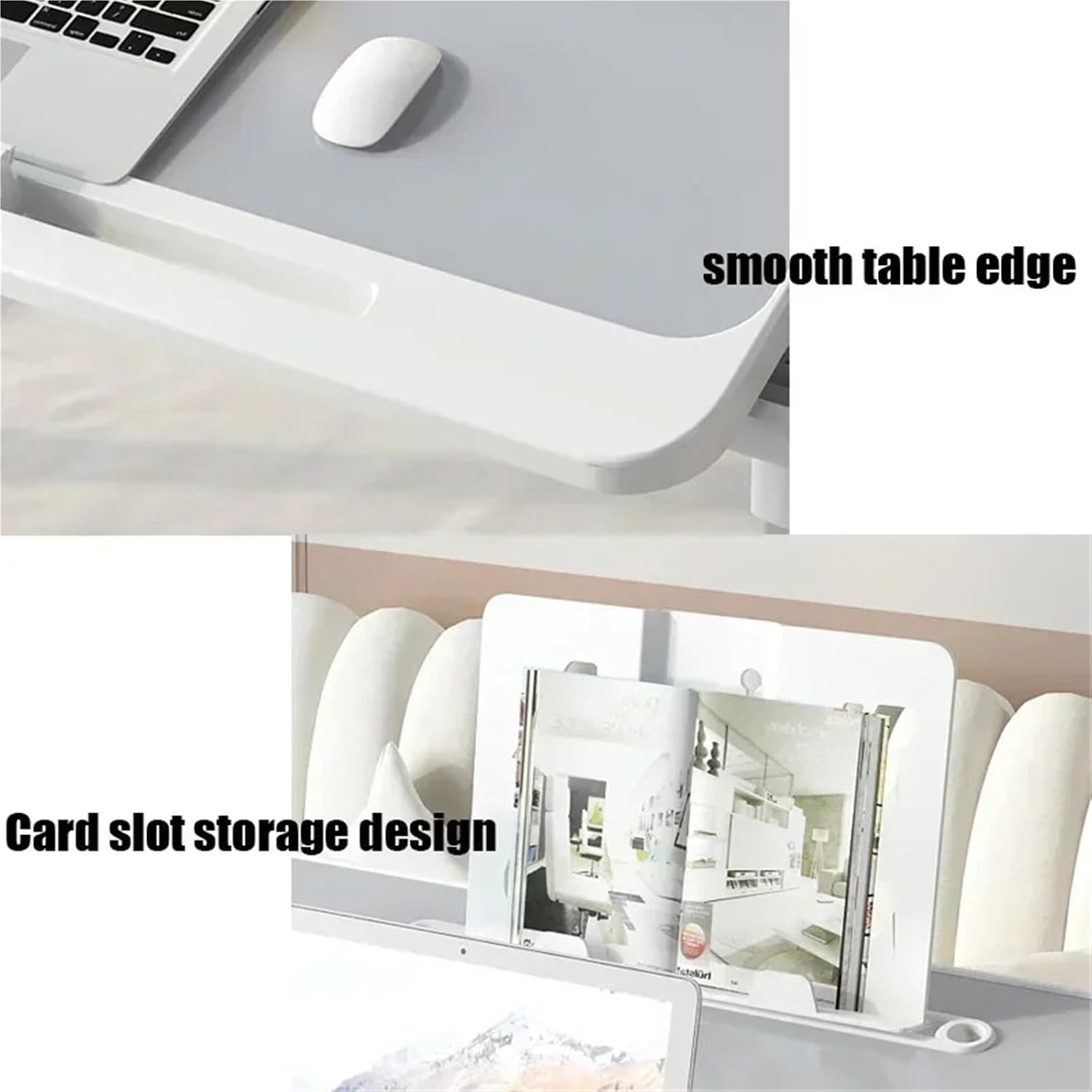 Bed Trays Foldable Lift Laptop Desk Adjustable Stand Portable Breakfast Table with Drawer for Eating Working Gaming(Color20)