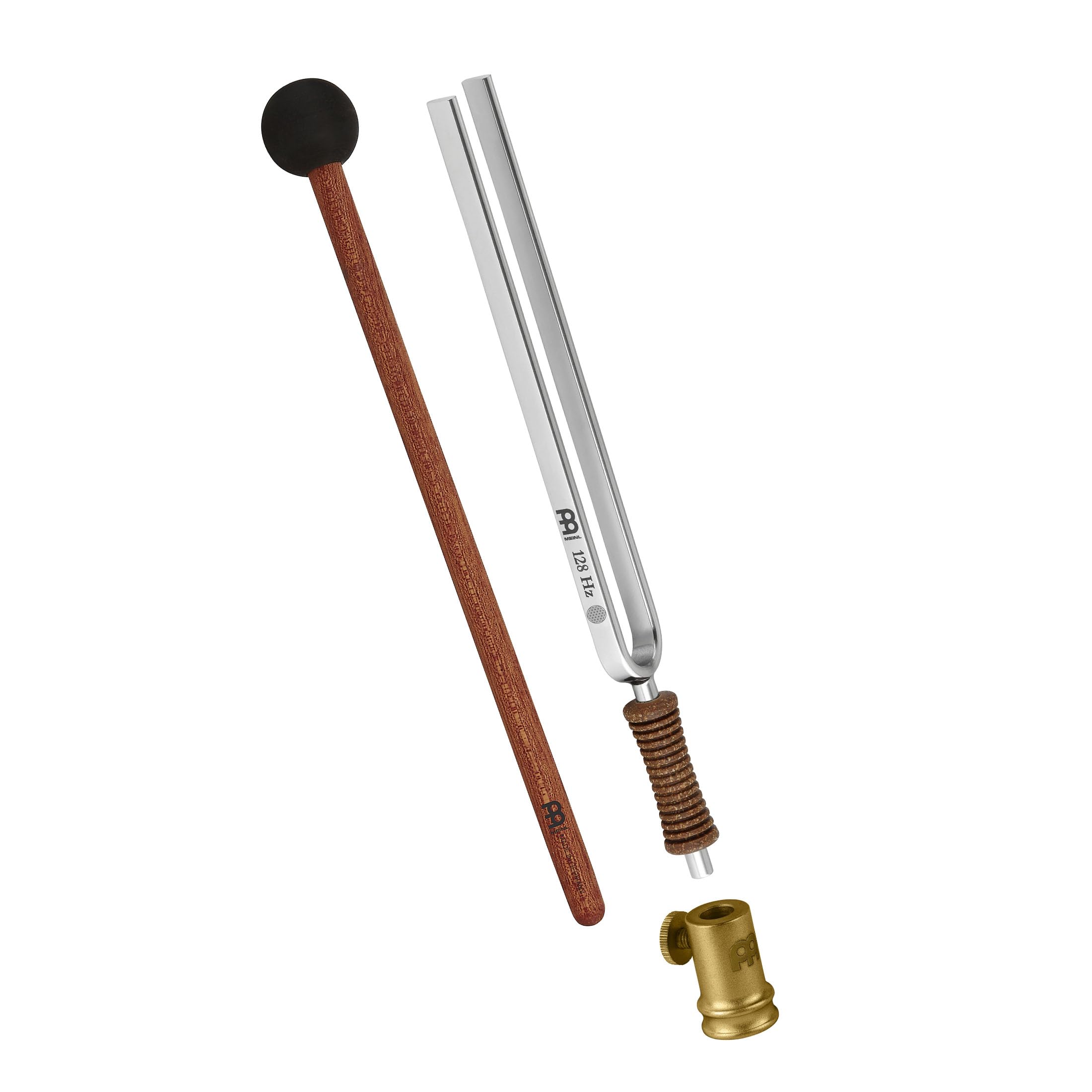 Paquete de diapasón Sonic Energy – Flor de la vida 128 Hz / C3 – Para meditación, terapia, hogar – Incluye accesorio, martillo, bolsa (TF-FOL-BUNDLE)