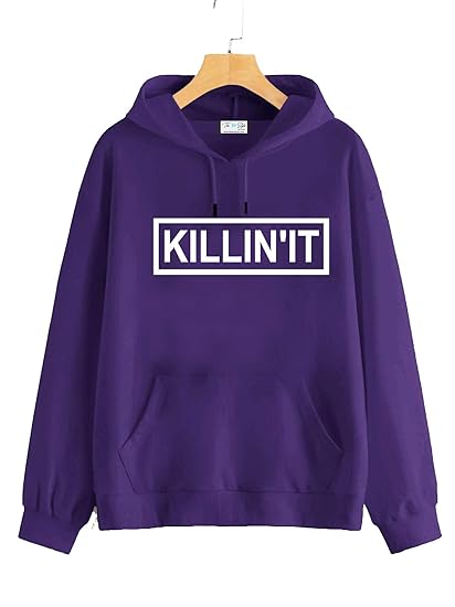 Printed Hoodie : KILLIN'IT/Hoodie for Men & Women/Warm Hoodie/Unisex Hoodie
