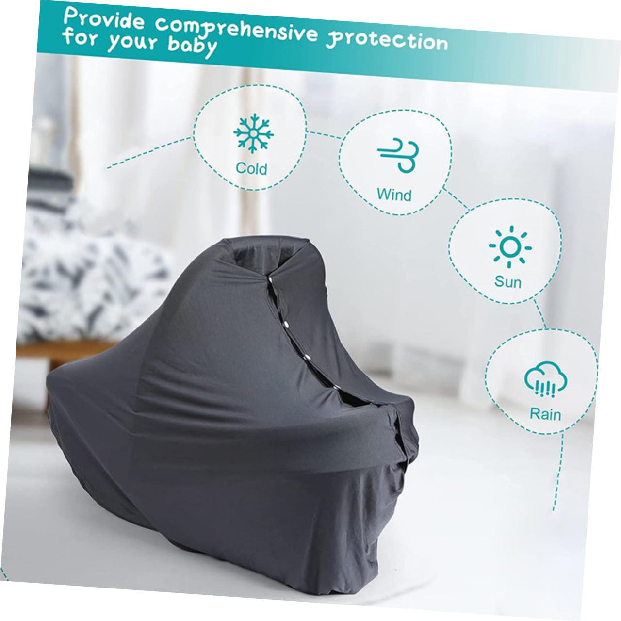 TOYANDONA Couverture d'allaitement Cape Allaitement Couvertures D’allaitemen Allaiter Écharpe d’Allaitement Serviette d'allaitement Enveloppement d'allaitement Bavoirs d'alimentation(Gris Foncé)