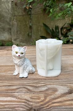 Kedi Pamuk Tekli Silikon Mum Kal b