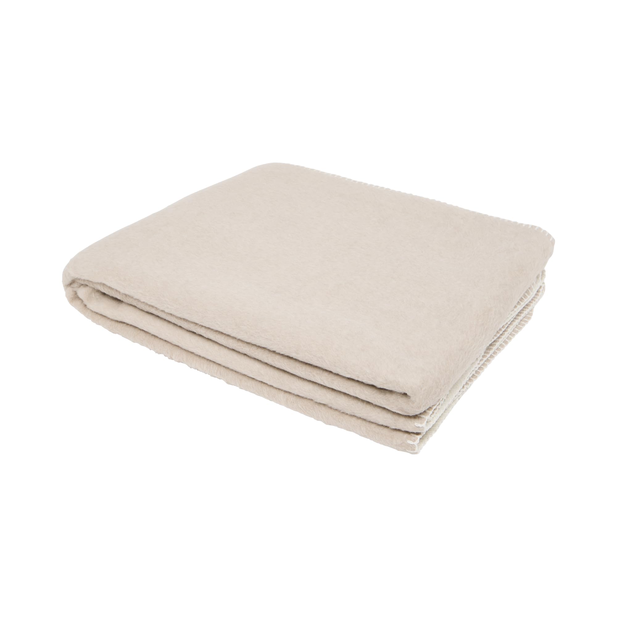 Sansibar Jacquard Wohndecke Doubleface, wärmend und flauschig-weich, Plaid aus Baumwollgemisch, 150x200 cm (Taupe)