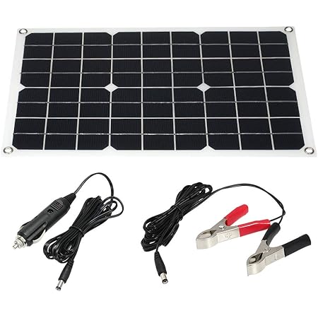 Amazon Co Jp Kkmoon ソーラーチャージャ ソーラーパネル 30w 太陽光発電 ソーラーチャージャー オフロード車用 Suv用 家電製品用 Diy 工具 ガーデン