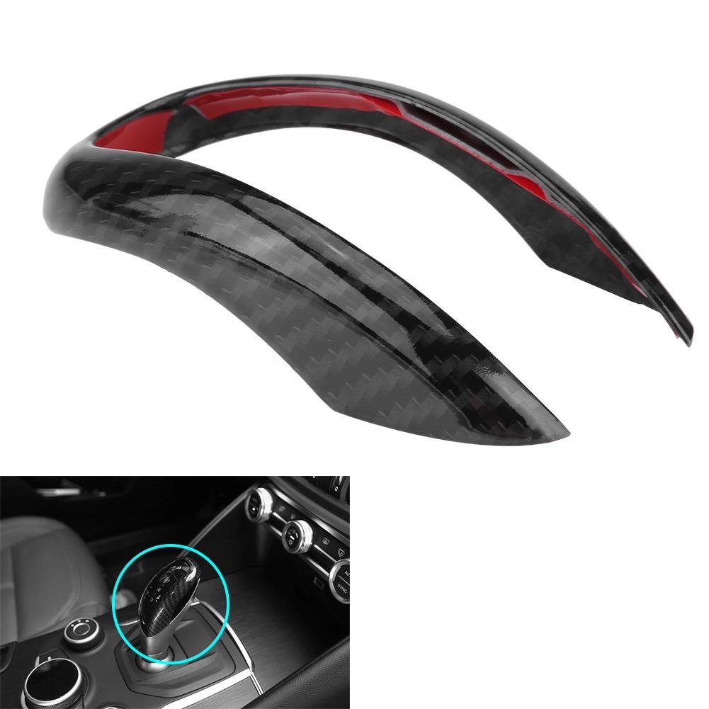 Keenso Auto Interni In Fibra di Carbonio Cambio Pomello Manopola Cornice Decorazione Decal Cover Trim per Stelvio/Accessori Car Styling