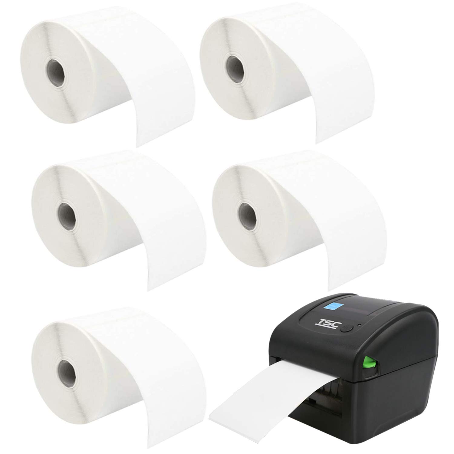Thermal Shipping Labels - 6 x 4 Premium Strong Adhesive Quality Perforated Labels for Label Printers. 500 Stickers Per Roll (24 Rolls)
