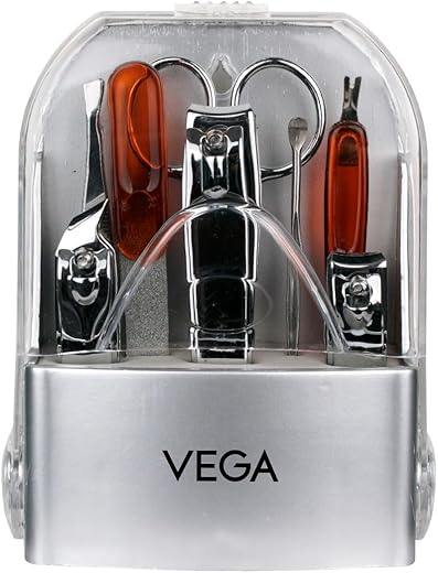 VEGA Manicure Set (Pack Of 8) – Silver