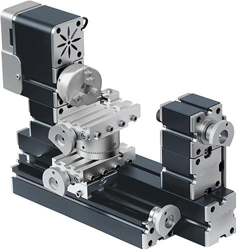 Miniatura 5 de Alta potencia 60 W potente mini metal DIY 4 ejes Torno giratorio Tornos Máquinas herramientas con base 12000 rpm para madera metales blandos