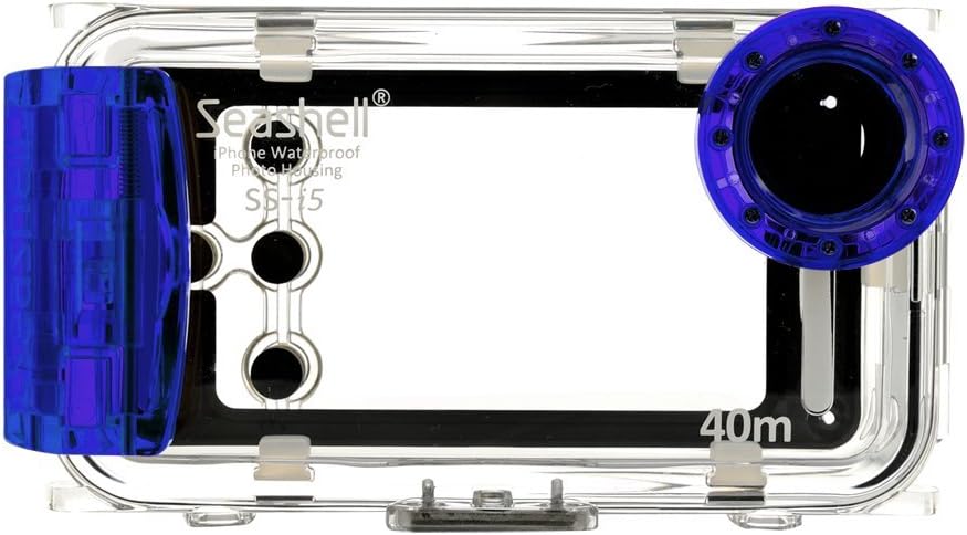 Seashell Waterproof Photo Housing 40m/130ft Rated Underwater Case for iPhone 5, 5s, 5c - Blue