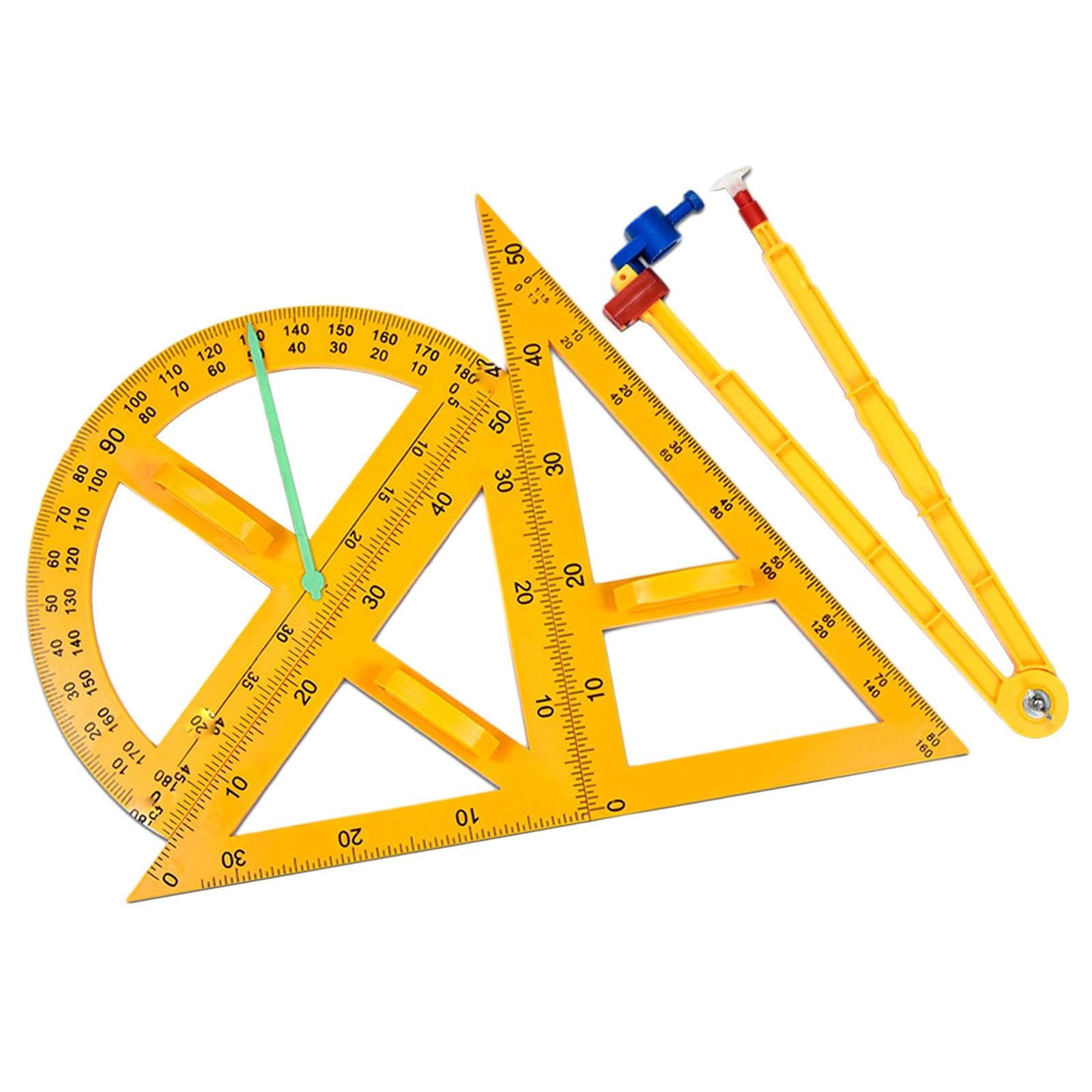 4 Teiliges Mathe Lineal Set, Dreieck Lineal,