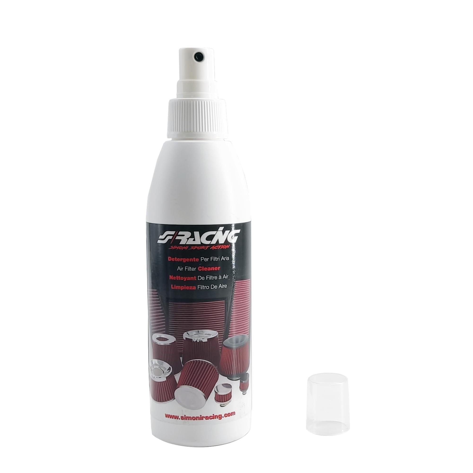 Simoni Racing FC/SR Kit Pulizia Filtri Aria per Auto e Moto, Confezione con Olio 200ml + Detergente Pulitore 200ml, per manutenzione Filtri Aria Sportivi a pannello o conici in cotone lavabili