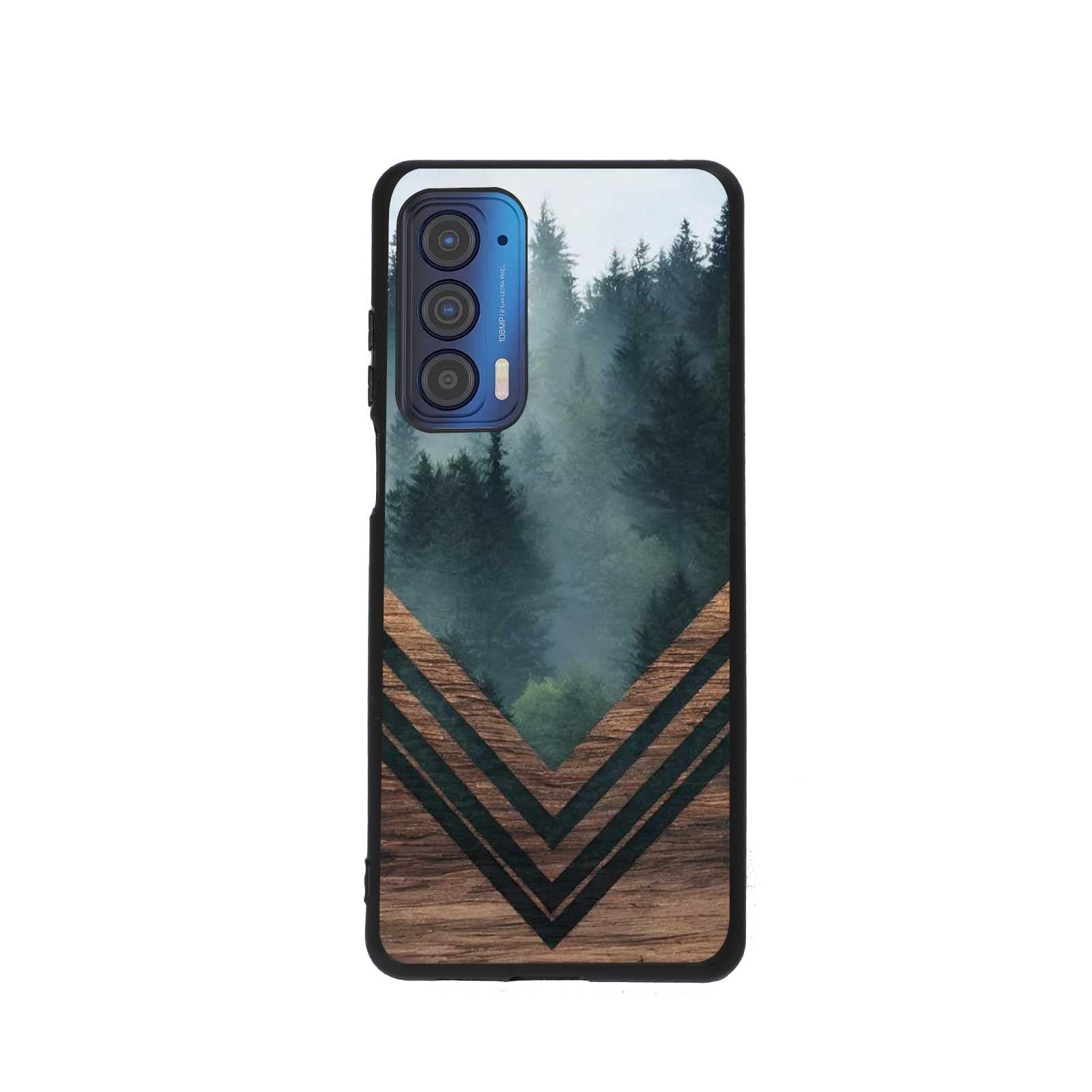 Compatible with Motorola Moto Edge 2021/Edge 5G UW Forest Case,Nature Forest Trees Wood Graphic for Moto Case Women Men, Soft Silicone Stylish Protective Case for Moto