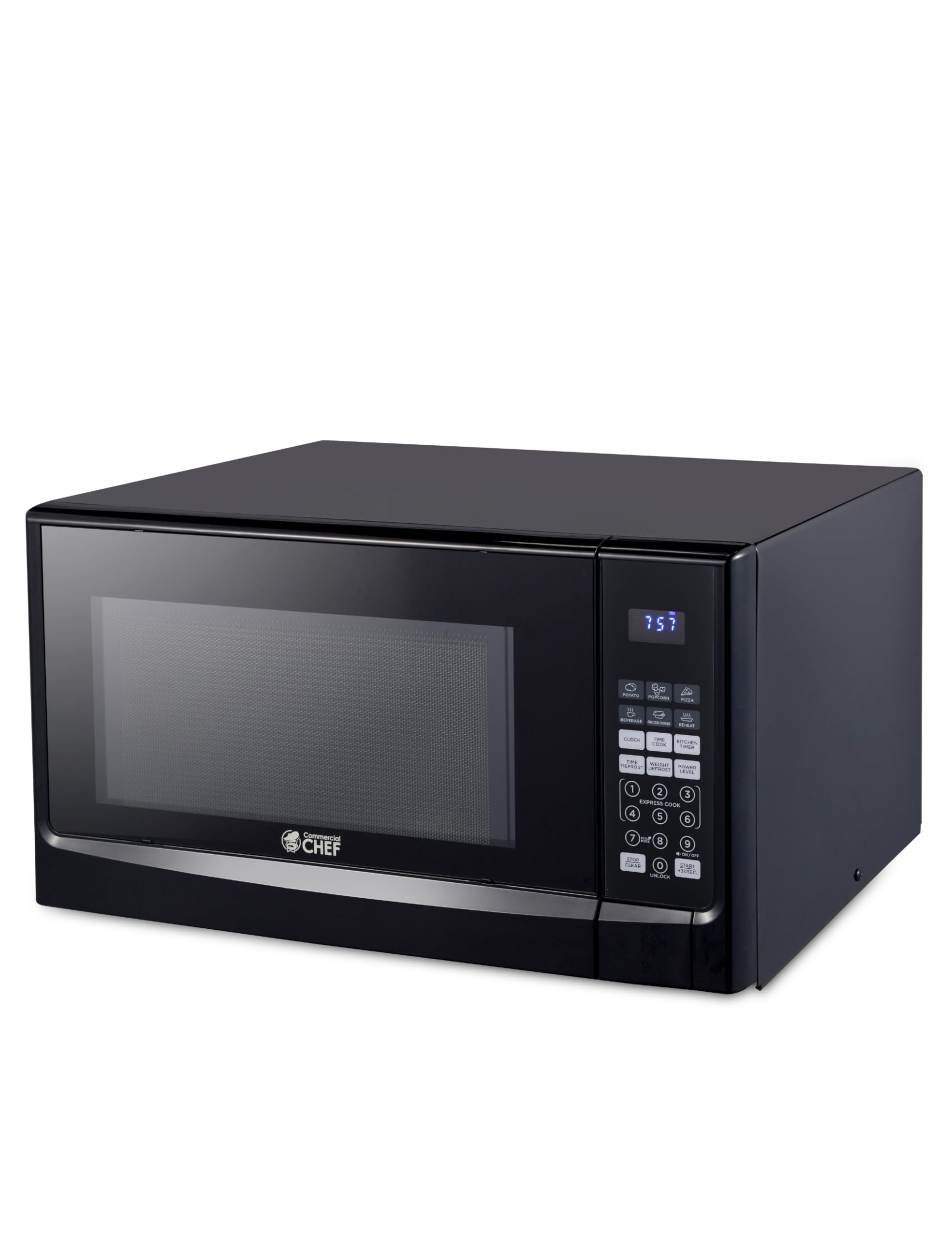 Commercial Chef 1.4 cu ft black countertop microwave
