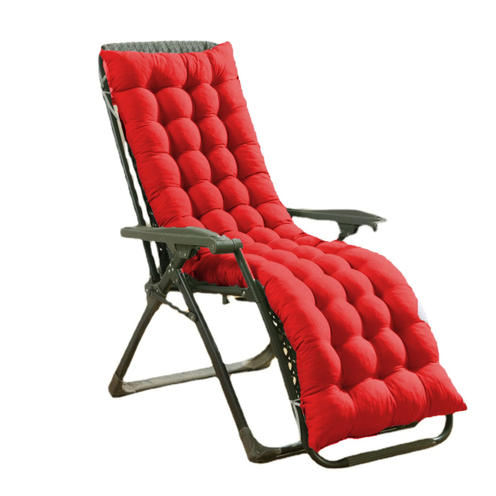 BangDon Extra Thick Sun Lounger Cushion Classic Design Texture Rocking Chair Cushion Home Decor Soft Sunlounger Seat Pads for Sunbed Long Bench Tatami (Red,90 * 45)