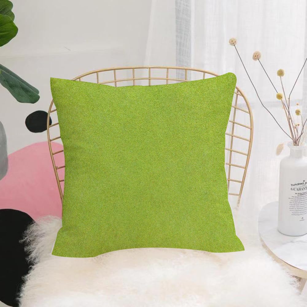 HYOSXW Cushion Cover,Throw Pillow Case Home Decorative for Living Room Bedroom Sofa Chair 16X16 Inch,Golf putting green grass texture top view,Pillowcase 40X40cm