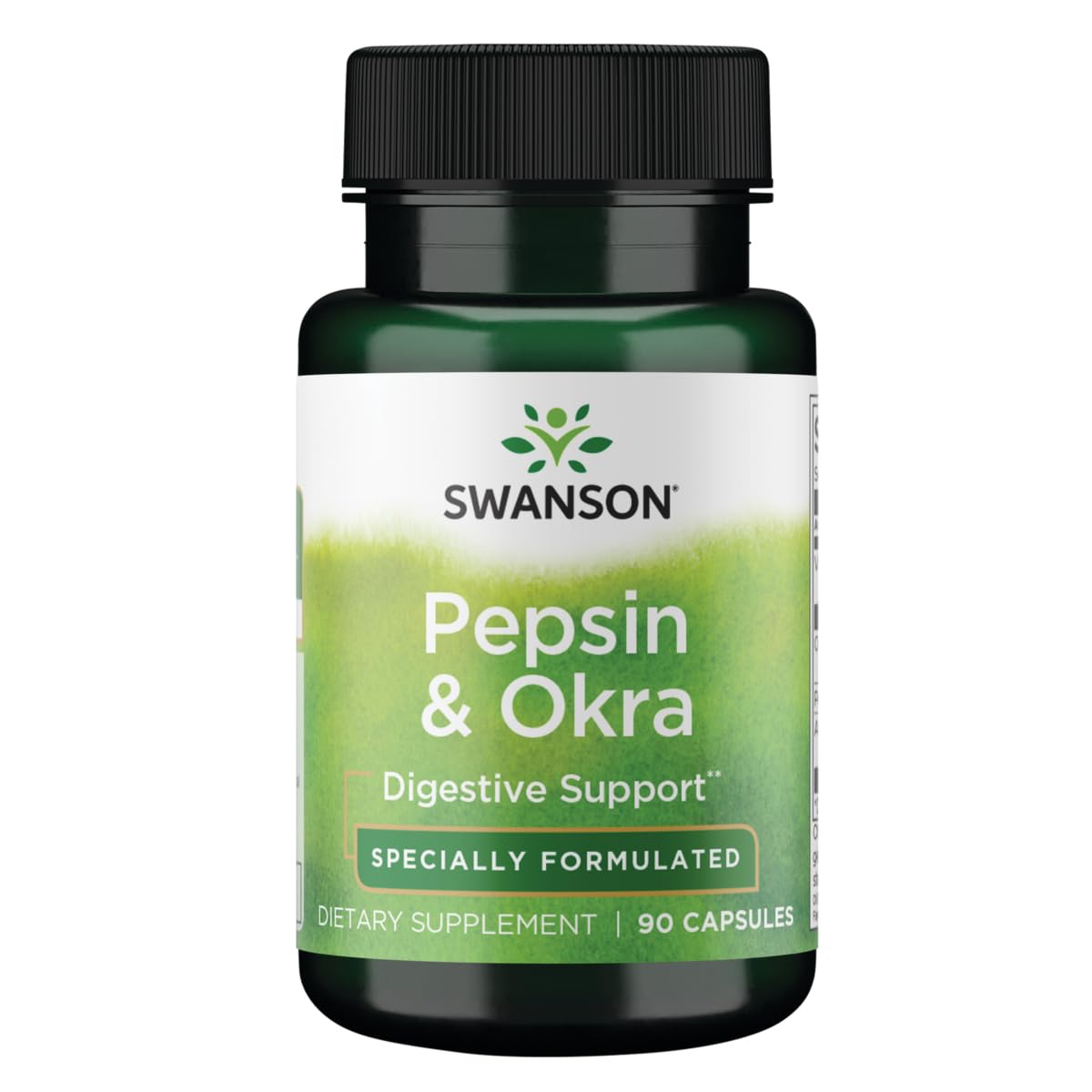 Swanson Okra Pepsin Capsule -90 Capsules