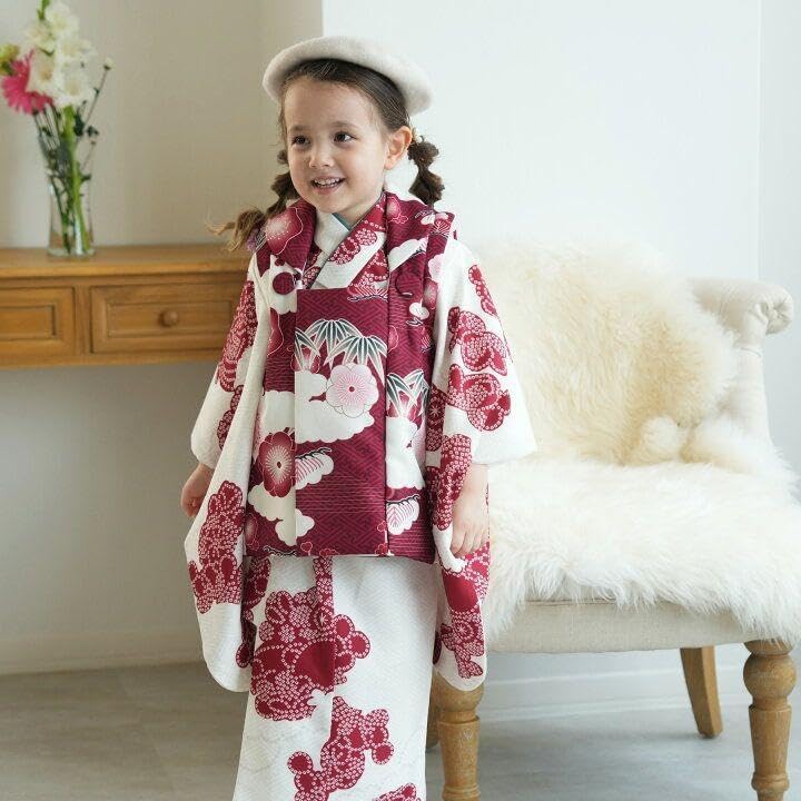 黒系鹿の子柄♡七五三 7歳 女の子 セット 一式 赤 黒系鹿の子柄