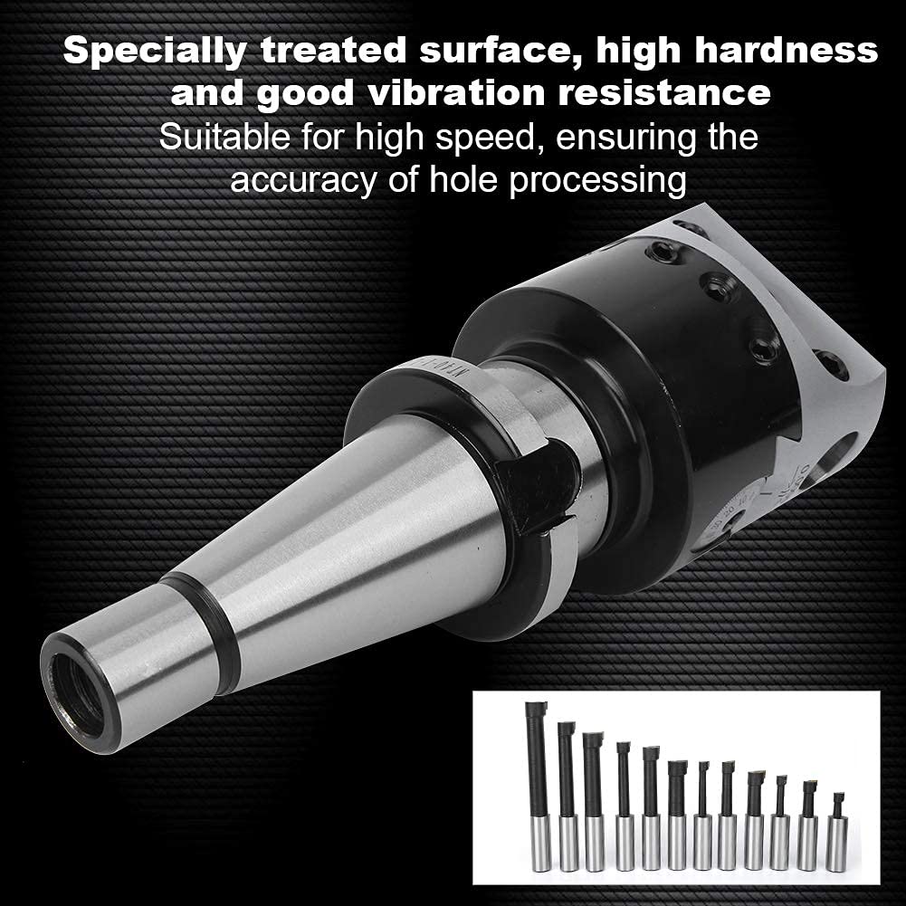 Zestaw do wytaczania, Walfront 40CR Wysokiej jakości zestaw narzędzi do frezowania metrycznego CNC F1-18 o średnicy 75 mm ze schowkiem (NT40-F1-18-12PCS)