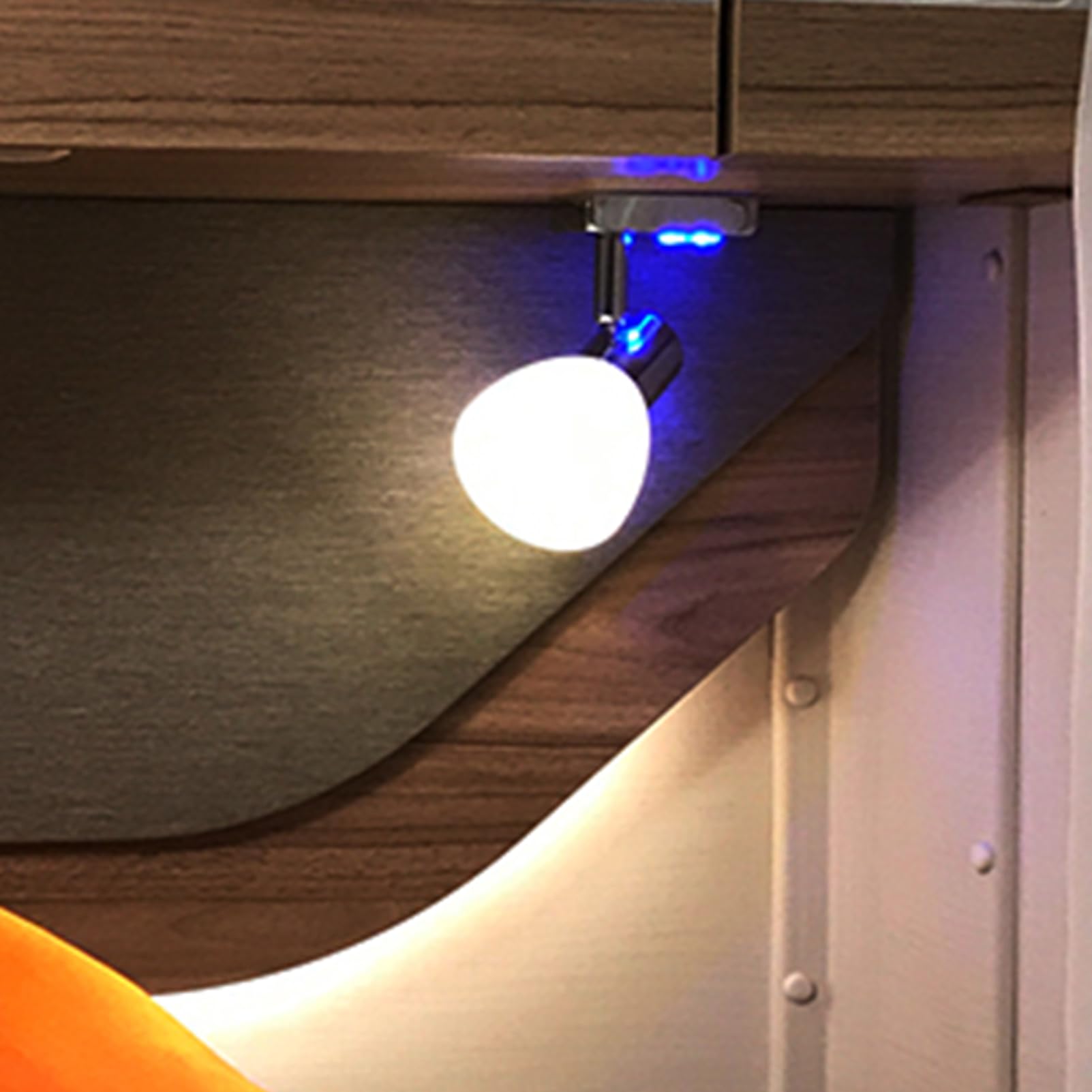 FOTN Oświetlenie wewnętrzne do kampera, LED, 12 V, lampka do czytania, 3 W, z portem USB, przełącznik dotykowy, ściemniana, ciepła biel, do przyczepy kempingowej, łodzi, kampera, vana, jachtu, 2 szt