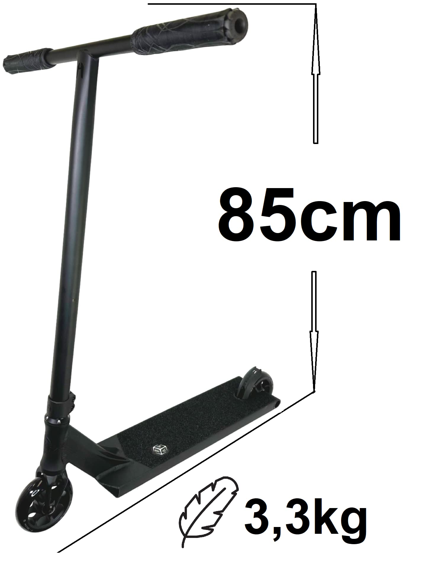 Ethic DTC Erawan I Pandora I V2 Trottinette cascade I Hauteur 80-90 cm I Léger I Park I Hybride I Street I Tret I Trick I Enfants I Scooter I Lightweight I Freestyle