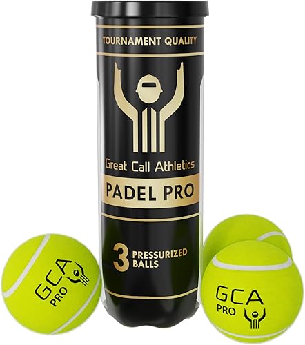 Miniatura 3 de Great Call Athletics El  Pelotas Padel Pro  Calidad de Torneo Profesional  Juego de 3 bolas Presurizado Rendimiento para Raqueta