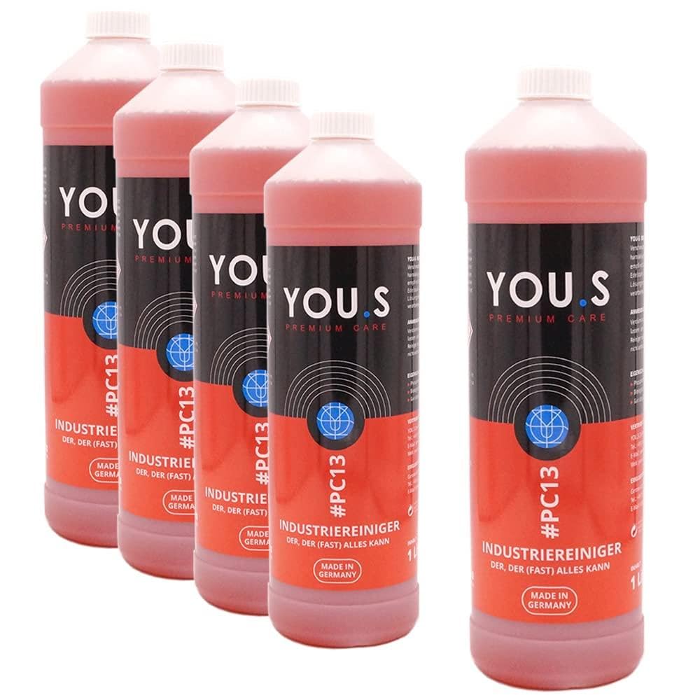 YOU.S Premium Care Industriereiniger Allzweckreiniger Bodenreiniger Konzentrat - 5x 1000 ml