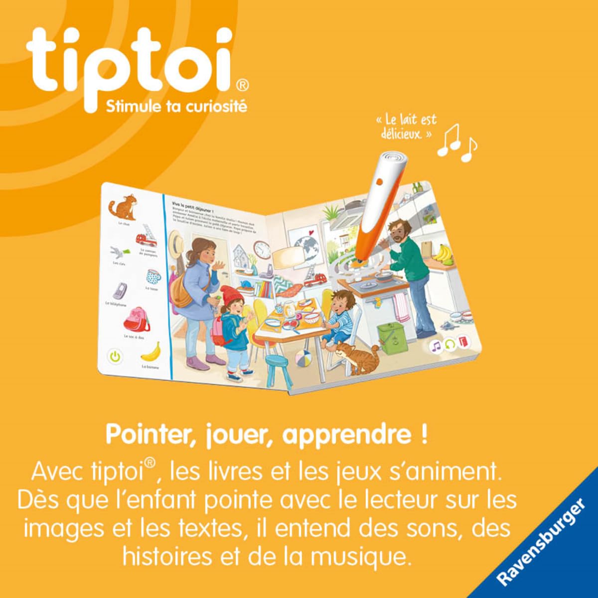 Ravensburger - tiptoi® - Livre interactif - Mon imagier des mots - Les animaux - Jeu éducatif électronique, sans écran - A partir de 3 ans - version française - 13099010