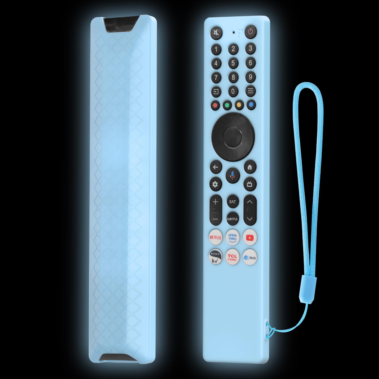 RAYA Silicone Remote Cover Compatible with TCL TV Remote 2025 Model TCL V6C /TCL T6C /TCL P7K /TCL Q6CS /TCL T89C Series QLED TV Remote Case with Lanyard [Remote NOT Included] (Black) — Amazon image 10