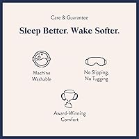 Vista 4 de Brooklinen Máscara de ojos de seda para dormir, rosa rubor, máscara de dormir 100% seda de morera con correa elástica suave, lavable a máquina